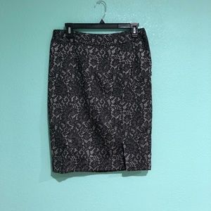 Worthington Black Floral Skirt